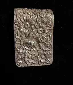 S KIRK Sterling Silver Napkin  Clip Floral Repose