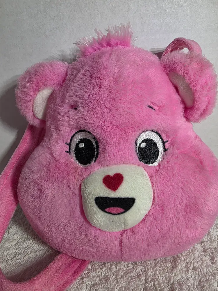 Care Bears Pink Cheer Bear Small Plush Purse 8"