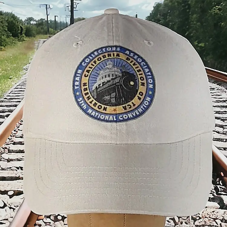 57th National TCA Convention Cap N Cali Division Hat Cap Beige Train Collectors