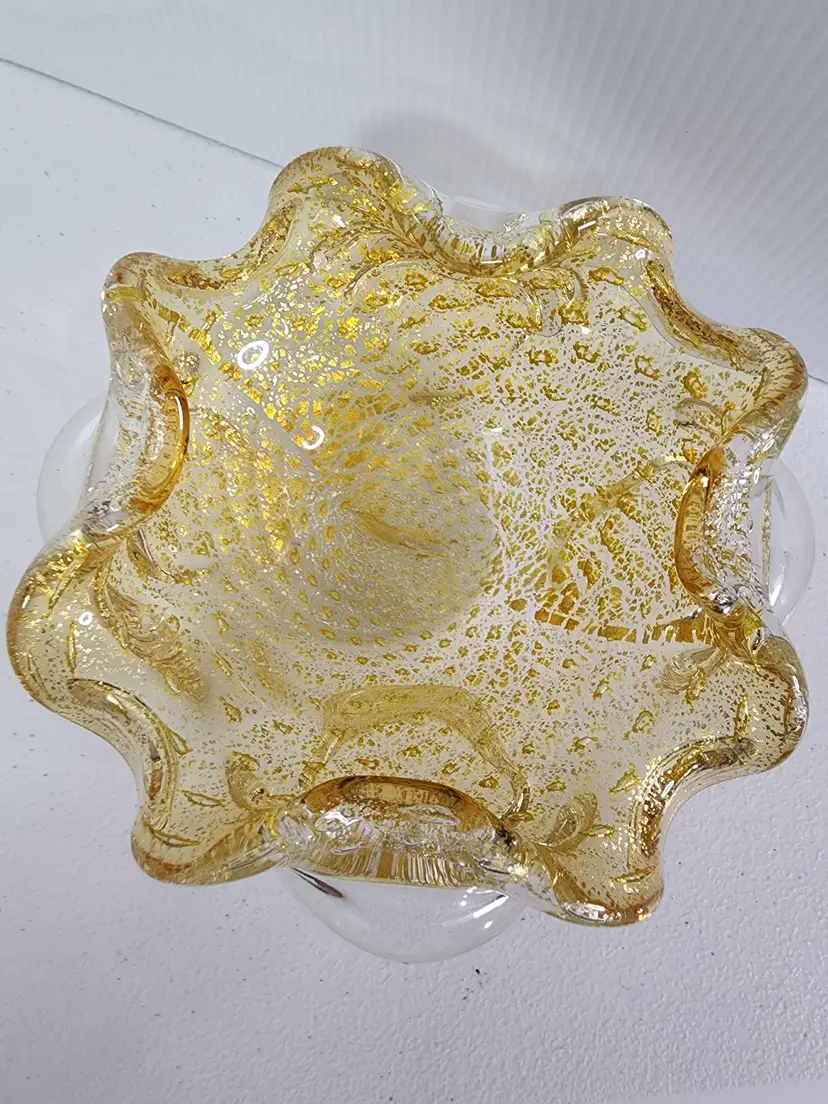 Barovier Toso Aventurine Bullicante Bowl Smaller