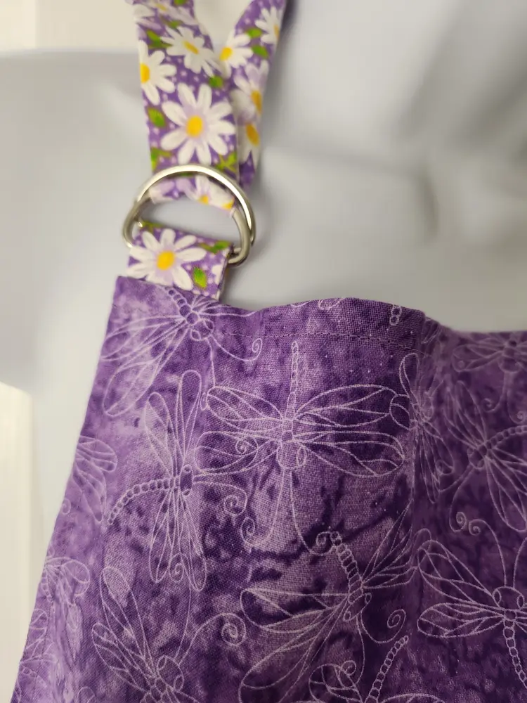 Handmade New Dragonfly and Daisy Apron Size M-XL