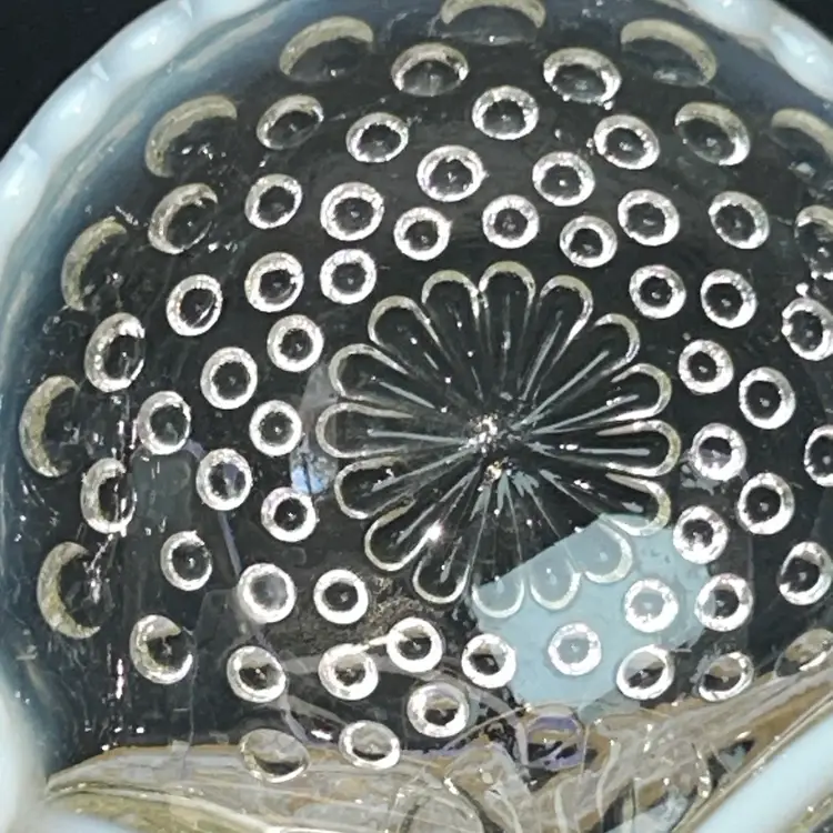 Vintage Anchor Hocking Moonstone Hobnail 3-part Divided Cloverleaf Relish Dish