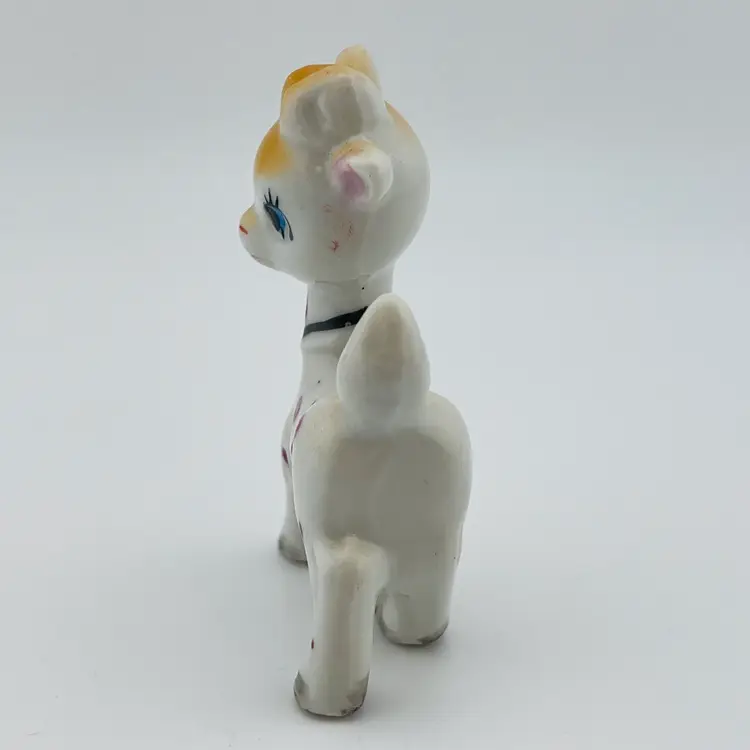 Cutest Little Ceramic Pink Polka Dots Giraffe Kitschy Figurine Made In Japan 2.25”x 3.25” READ