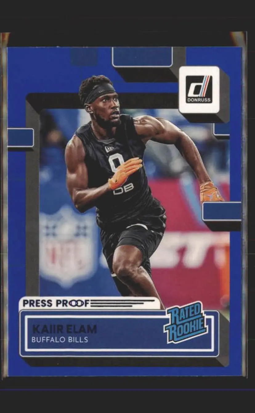 2022 Donruss #357 Kaiir Elam Blue Press Proof - (139) - Buffalo Bills