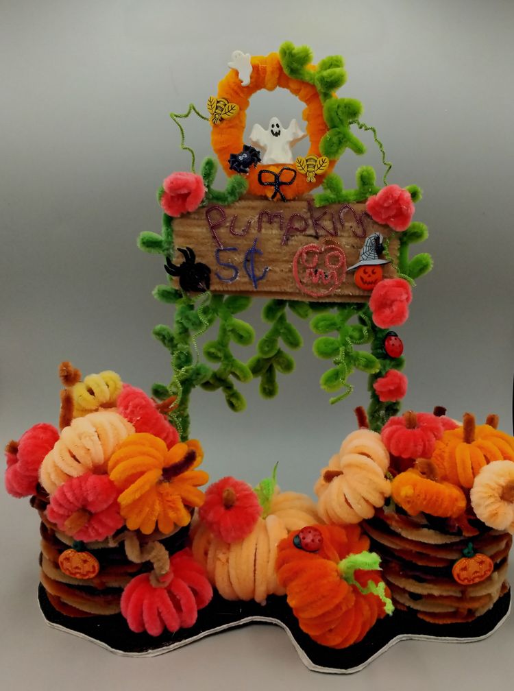 Seasonal Fall, Halloween, Thanksgiving Handmade Essemblage