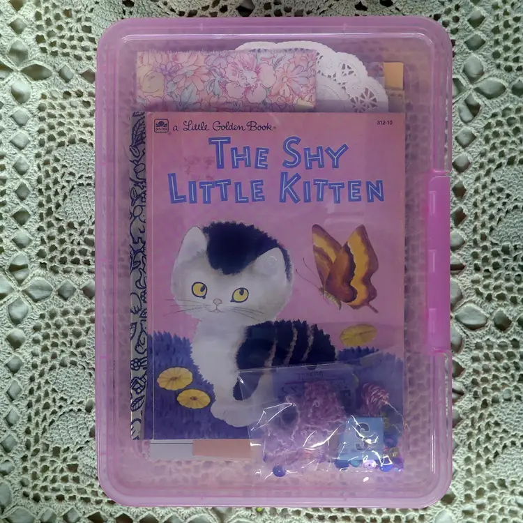 Little Golden Book The Shy Little Kitten Junk Journal Mini Kit