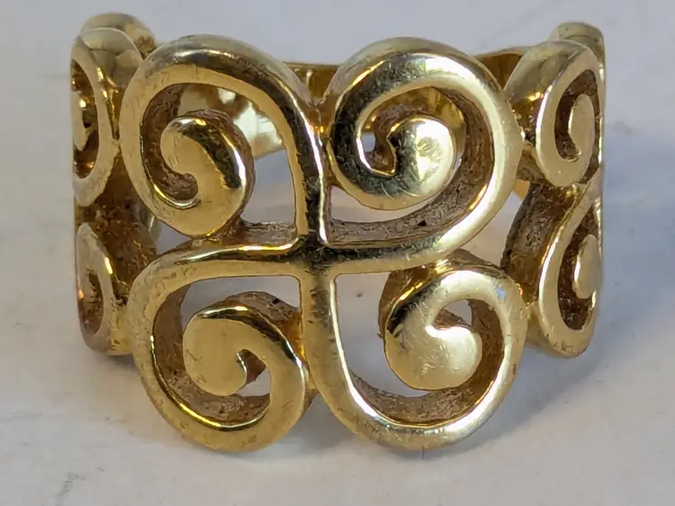 Lia Sophia Gold Tone Scroll Ring Jewelry