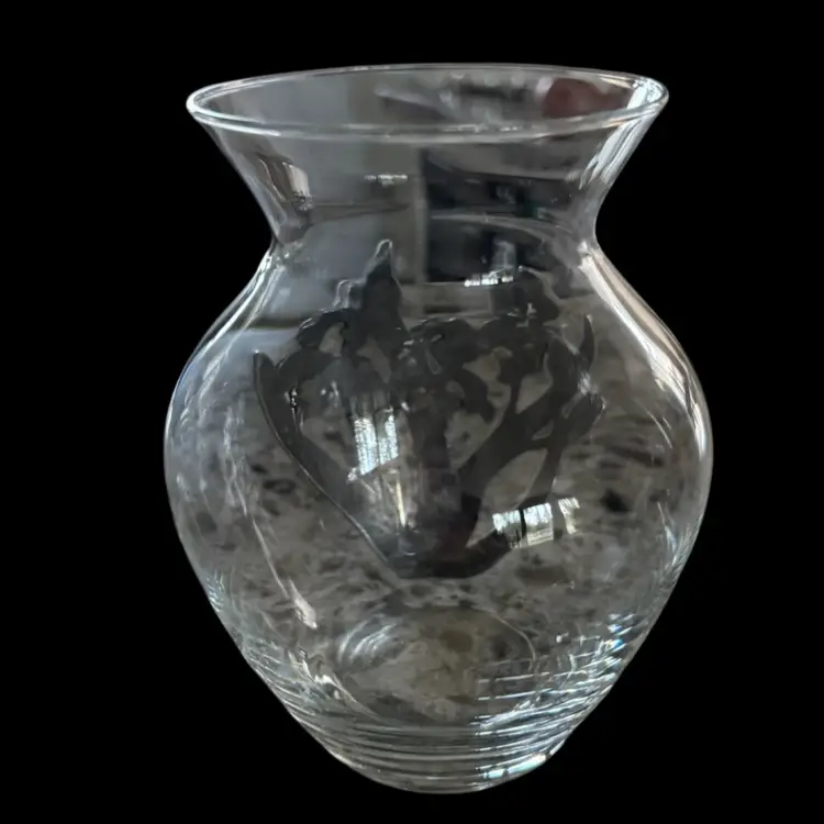 Seagull Pewter Iris Appliqué Vase