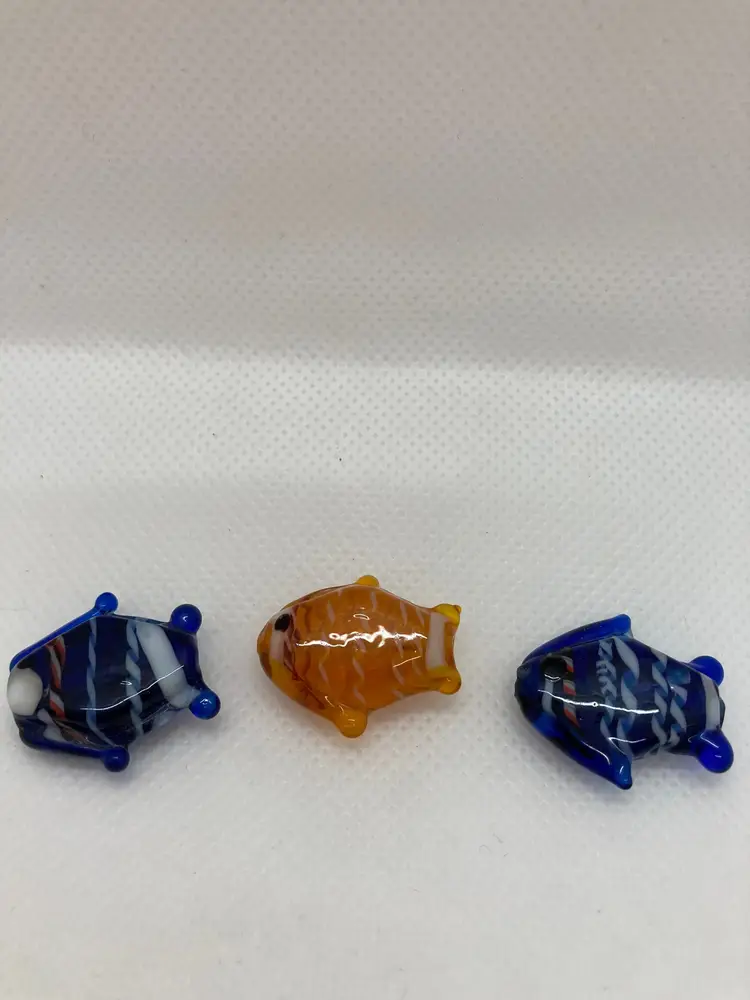 Three Fish Glass Beads