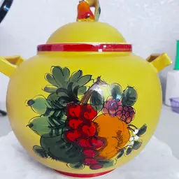 Vtg Holt Howard HH H&H Italian Ceramic Lidded Bean Pot Canister Cookie Jar