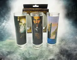 Lord of the Rings Lot, Set of 3 Movie Shooter Shot Glasses Fellowship NECA New