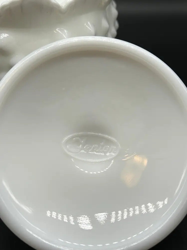 Vintage Fenton Hobnail Milk Glass Sugar Bowl