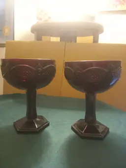 Avon Cade cope Champagne Goblets