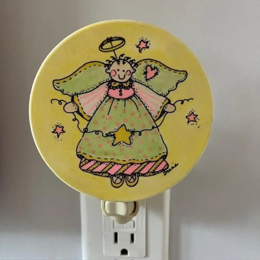 Child's Angel Nightlight - Hand Painted - OOAK