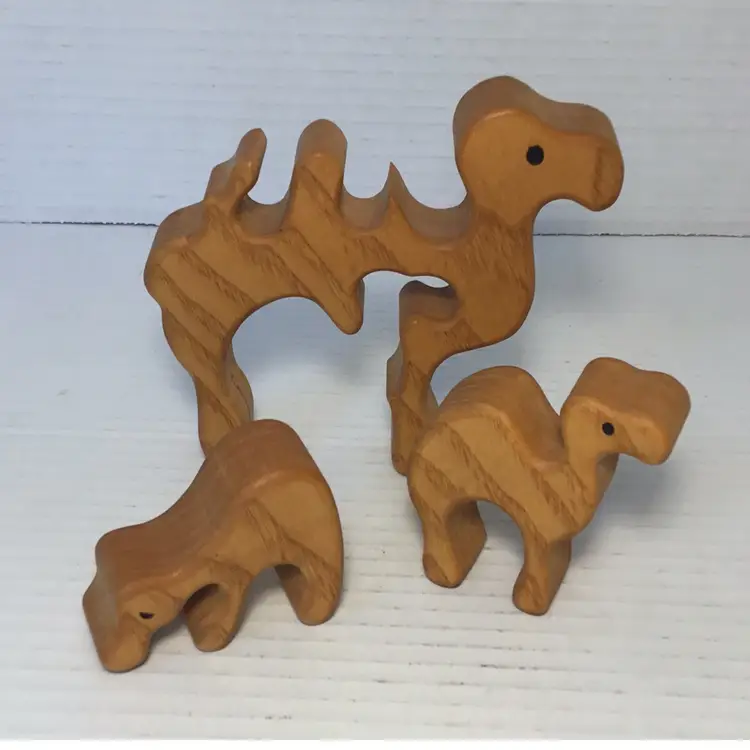 Camel Puzzle Handmade Wood Mama And Babies Signed
