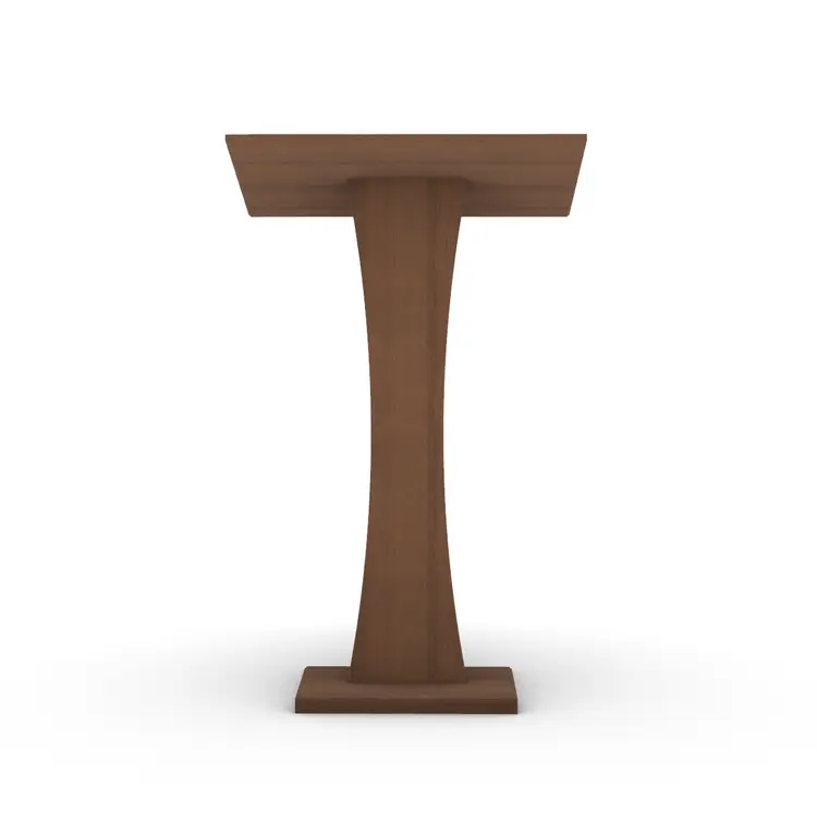 Handcrafted Black Walnut Lectern, Stately Modern