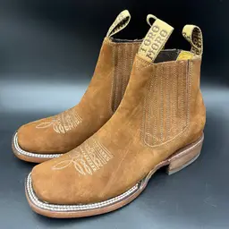 Toro Moro Suede Pull-On Ankle Boots Western Rodeo Woman's Size 7.5