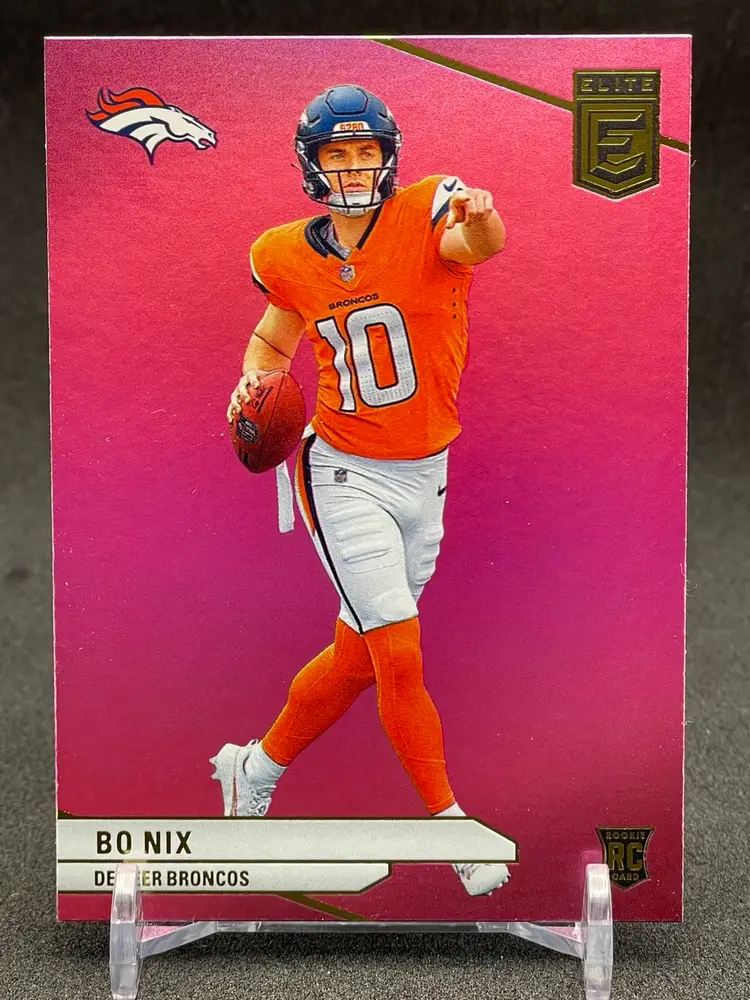 2024 Panini Donruss Elite - Rookies Bo Nix #175 Pink (RC)