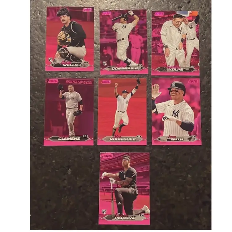2024 Topps Stadium Club Pink Parallel Lot New York Yankees