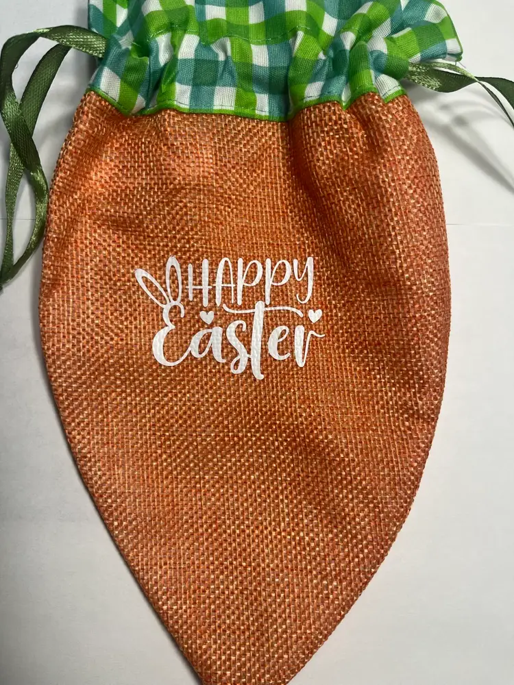 Personalized Easter Gift Bag, Carrot Bag, Party Favor Bag, Gift Bag