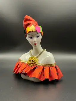 Hand Painted Woman Bust