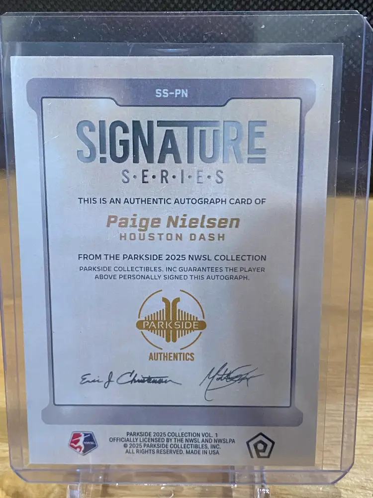 2025 Parkside NWSL Shimmer/99 Auto - Paige Nielsen