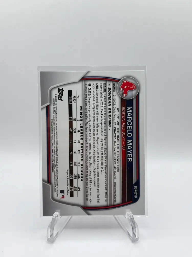 2023 Bowman Chrome Sapphire Edition - Prospects Marcelo Mayer Purple Red Sox