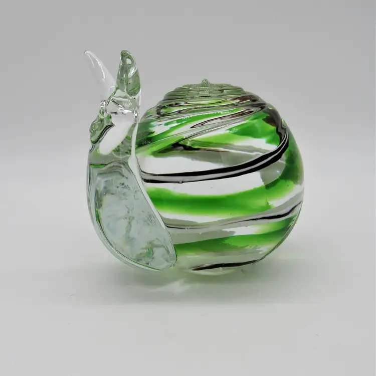 Snail Art Glass Paperweight