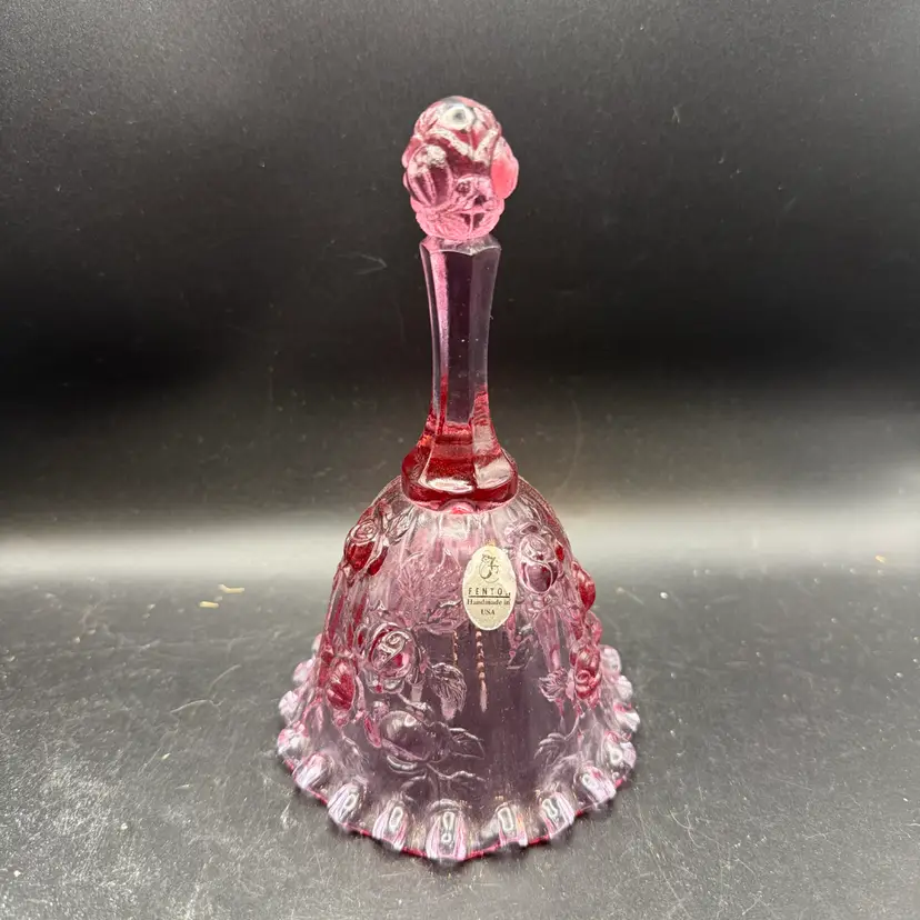 Fenton Dusty Rose Glass Bell
