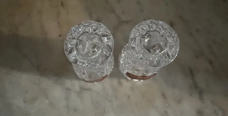 GORHAM KING EDWARD SALT & PEPPER, Cut Lead CRYSTAL, 2PC SET