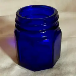 Vintage Cobalt Blue Glass Jar Noxema No Lid