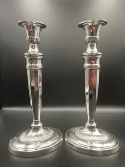 Silver Plated Candle Holders Andrea By Sadek