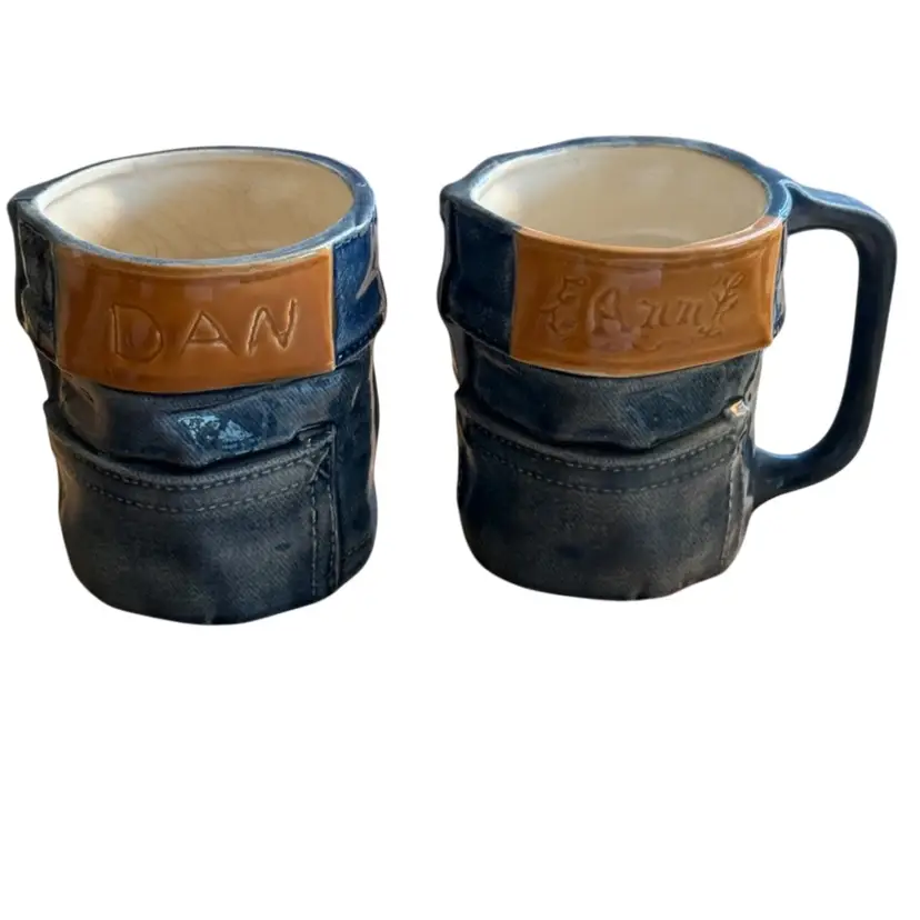 Pair of denim mugs