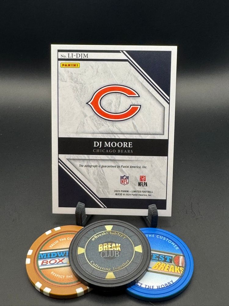 Dj Moore Auto 48/99 2023 Limited Chicago Bears