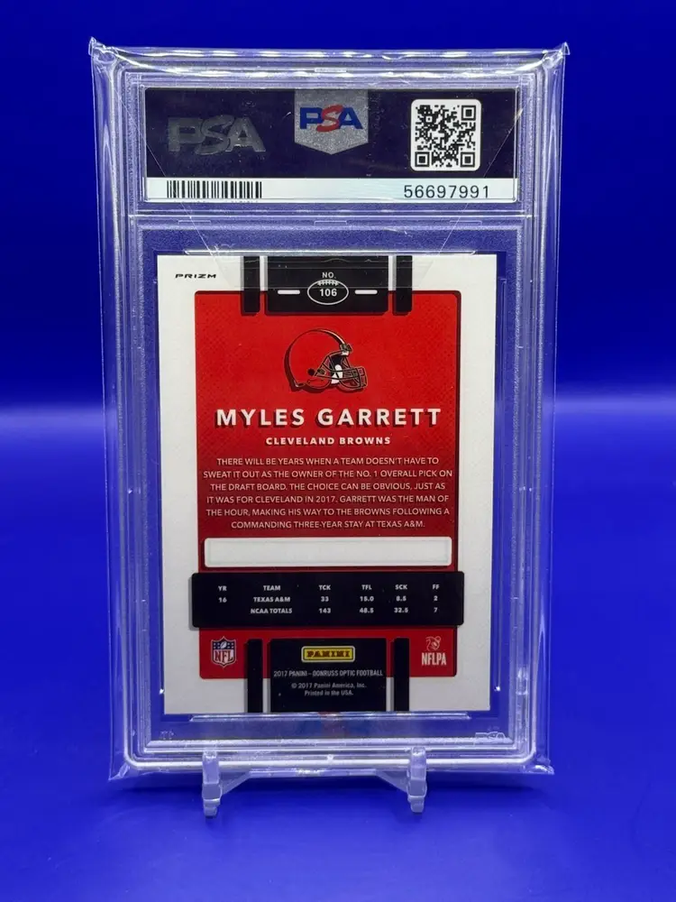 Myles Garrett Optic Lime Green Psa 9