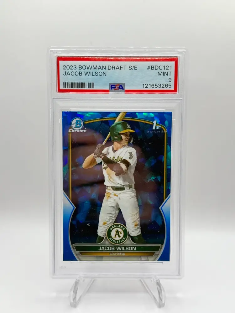 2023 Bowman 1st Draft Sapphire Edition - Jacob Wilson Athletics PSA 9