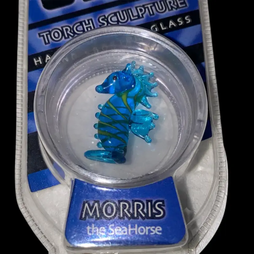 #01 33% Off Sale- Limited Edition Looking Glass Torch Sculpture Morris The Seahorse Front And Back Photos (was $12)