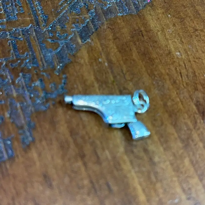 Sterling Silver Gun In Holster Pendant
