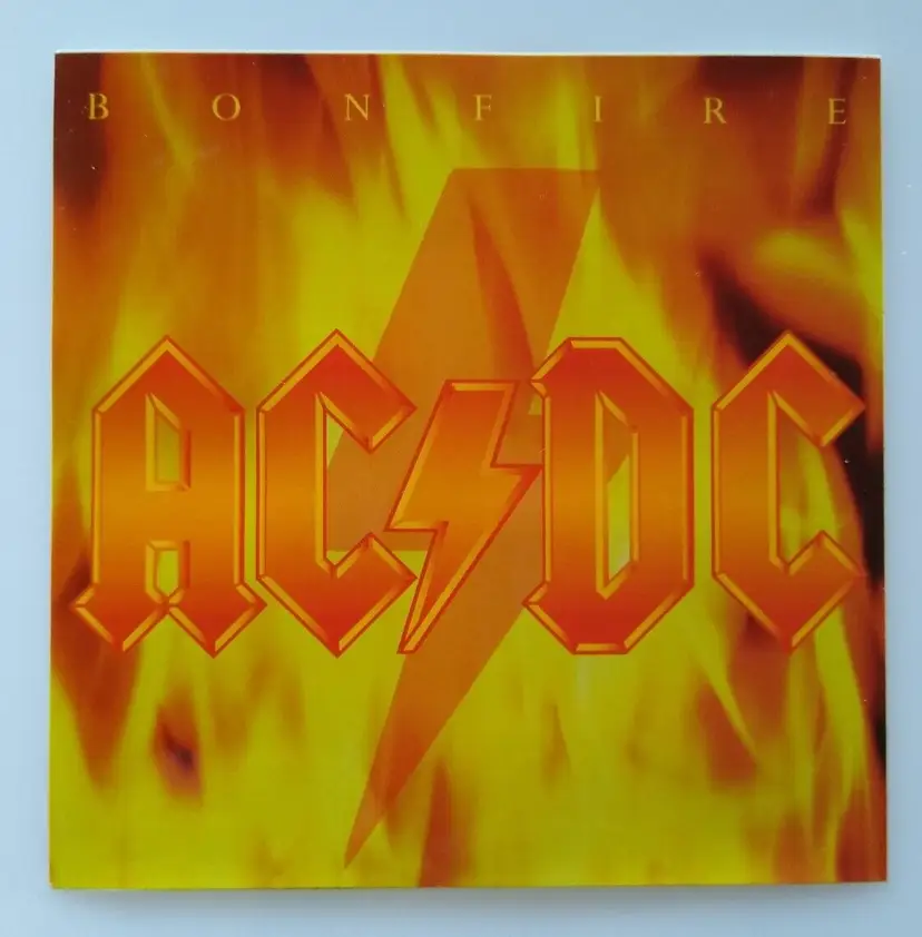AC/DC Bonfire Sticker Decal Vintage 1997 Original Decal Hard Rock Music Promo