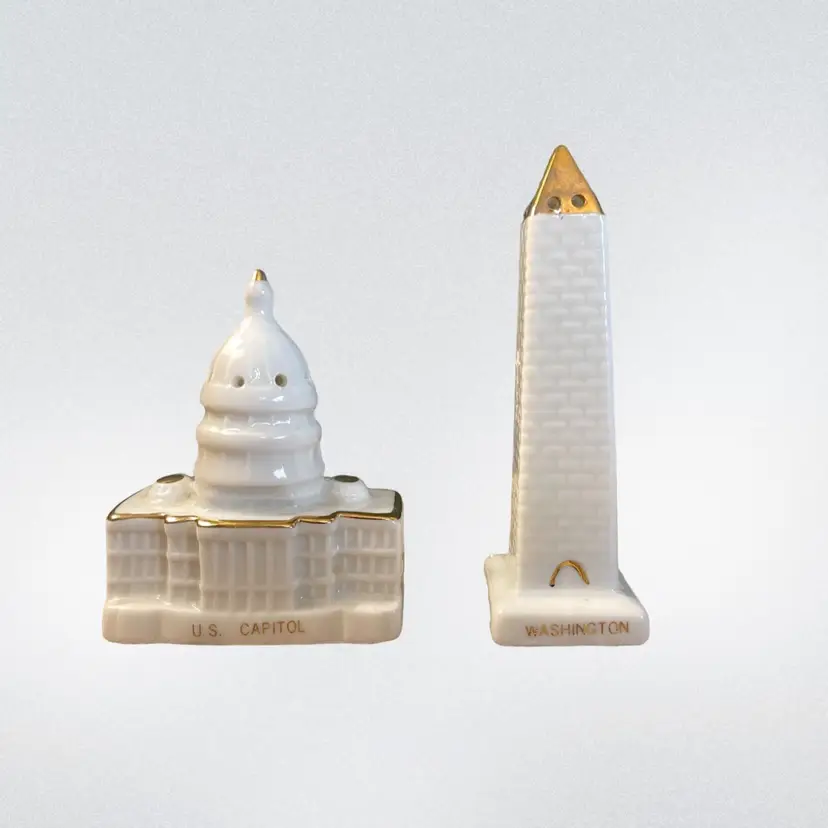 Salt & Pepper US Capitol & Washington Monument Made In Taiwan