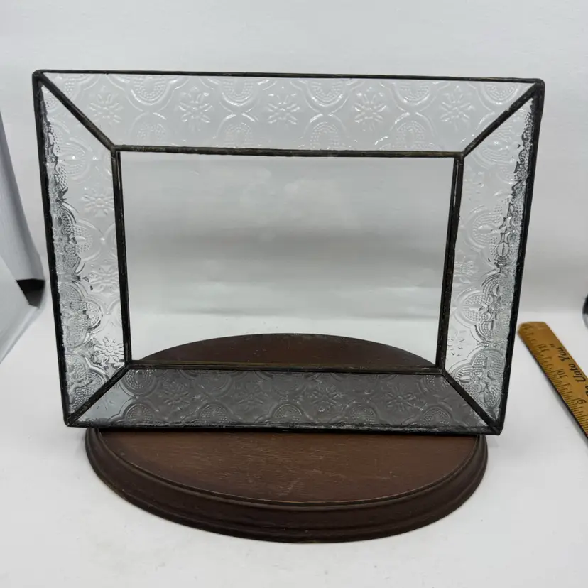 Patterned Glass Picture Frame For 4x6 Photo