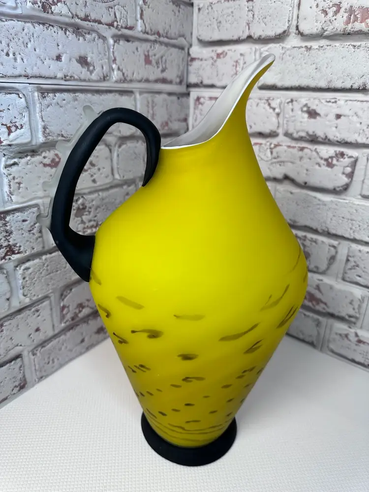 #01 13.5'' Art Glass Pitcher Design by world renowned Russian Glassblower Essie Zareh