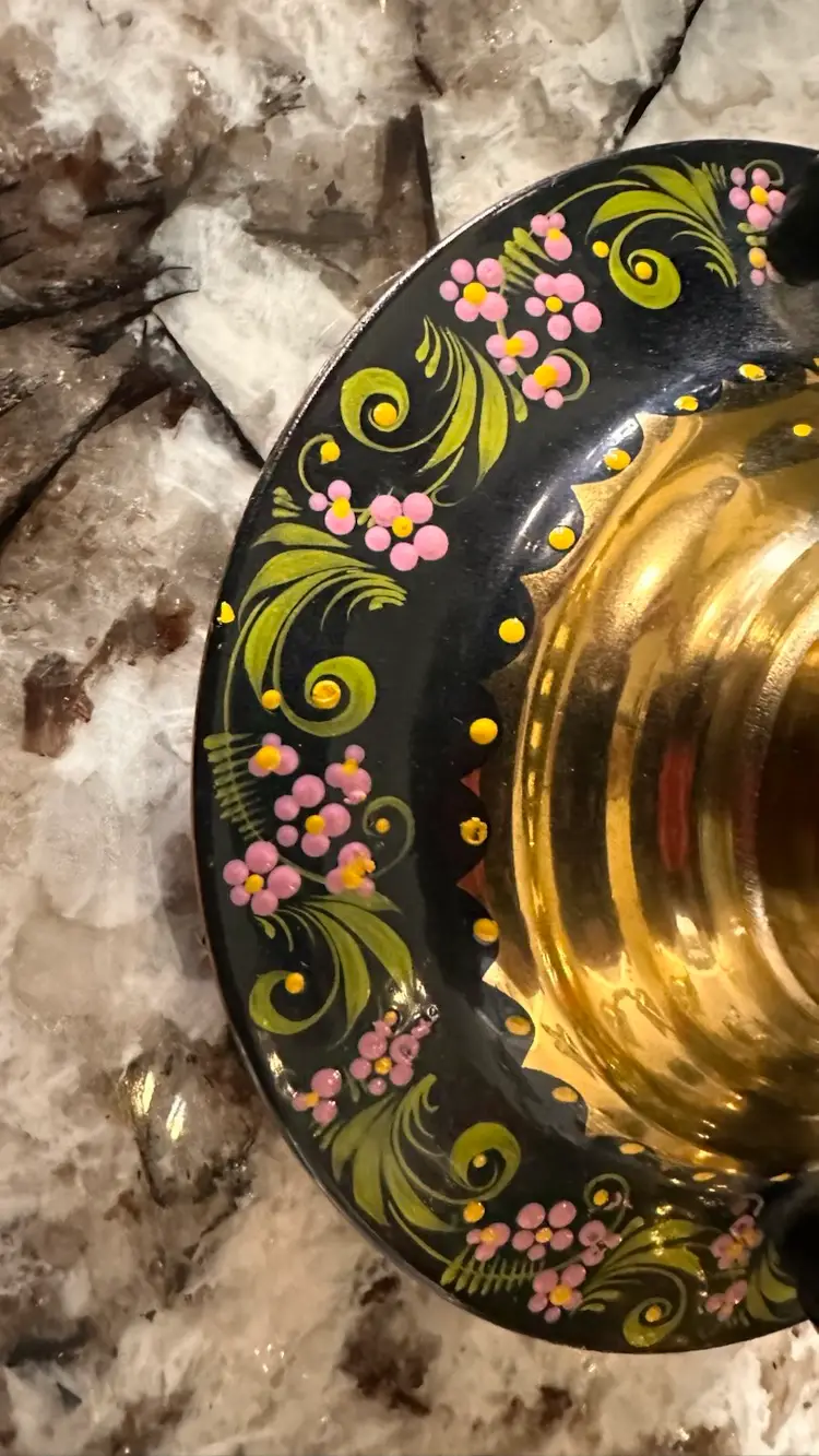 Vintage Hand Painted Russian Samovar Electric Tea Pot USSR