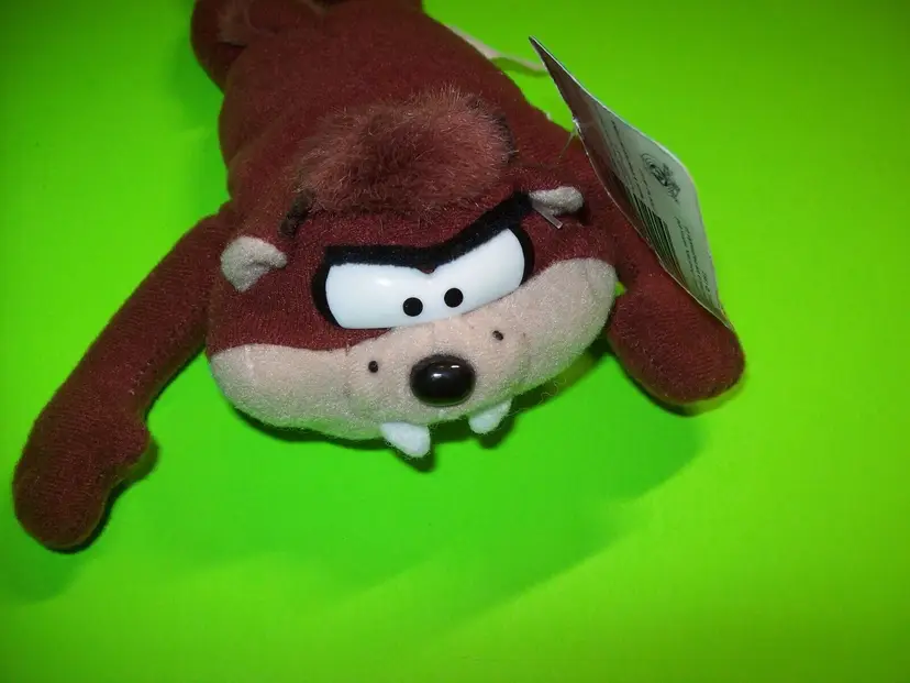 Tasmanian Devil Bean Bag Toy Warner Bros Looney Tunes Beanie 1997 Taz With Tags