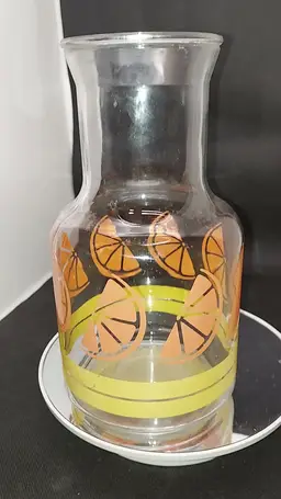 Vintage Libbey Glass of Canada Juice Carafe Orange Slices 56 oz Retro ChristmasVintage Libbey Glass of Canada Juice Carafe Orange Slices 56 oz Retro Christmas
