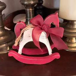 Vintage Wooden Rocking Horse Ornament