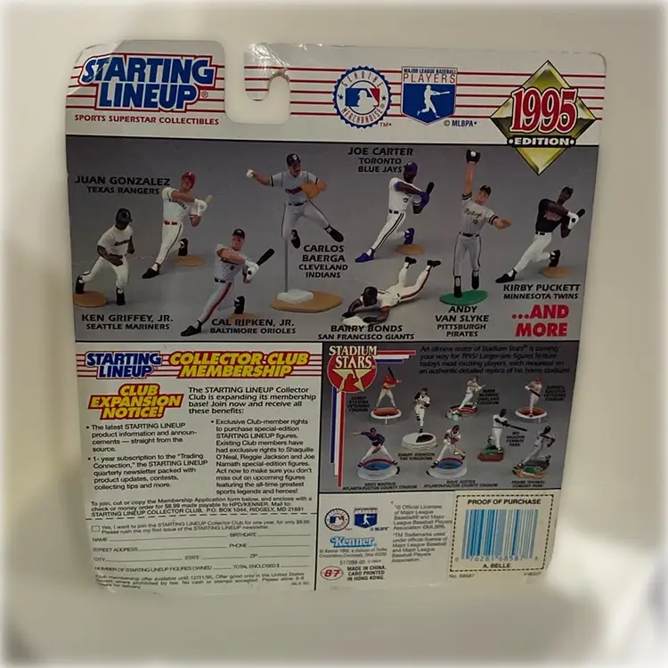 1995 Starting Lineup – Albert Belle Cleveland Indians Figure (New in Package)