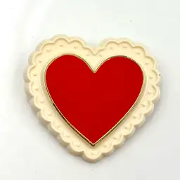 Plastic Heart Vintage Hallmark Valentines Pin Brooch