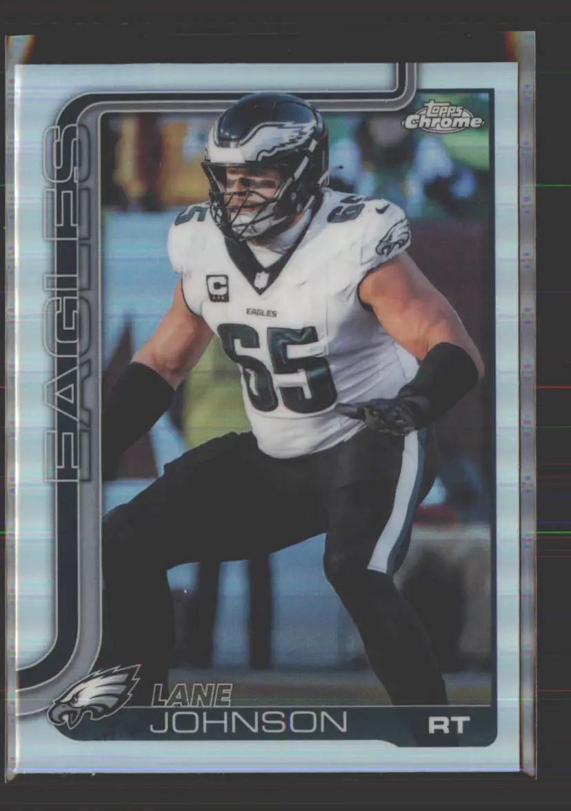 Lane Johnson 2025 Topps Chrome Refractor #246 - (142) - Philadelphia Eagles