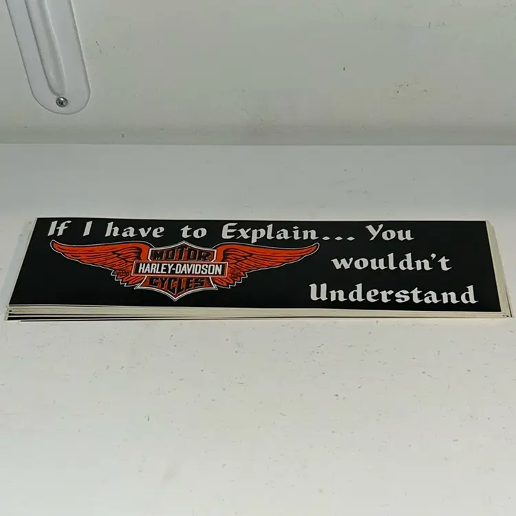 Lot Of 20 Motorcycles Harley-Davidson If I Have To Explain… You Wouldn’t Understand Bumper Stickers